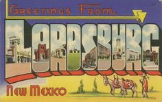 an old postcard with the words, greetings from lapisburg new mexico