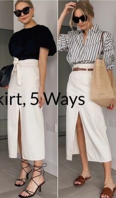 Lydia Tomlinson, Mango Skirts, Elegante Casual, Mode Casual, Charles Keith, Casual Chic Outfit, Casual Work Outfits