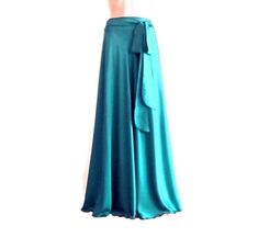 "It is made from soft and good quality Silk fabric. This is made to order in your measurements. Skirt length: 38\" .It can be made longer or shorter. It is made with a zipper. You can choose other color from the color chart. When you order please give me your measurements: 1: The length of skirt from the top of the waistline to bottom hem . 2: Waist ( where you want the waistline to be) . 3: Hips ( around the fullest part) 4: And your color choice. Tailoring time: 1-2 weeks before shipping. Care Maxi Skirt Silk, Bridesmaid Skirt, Turquoise Bridesmaid, Green Maxi Skirt, Bridesmaid Skirts, Stretch Lace Fabric, Skirt Silk, Chiffon Shawl, Evening Skirts