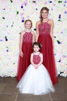 2274 in Burgandy - Lovely soft tulle floor length dress with bodice detail Teen Bridesmaid Dresses Burgundy, Burgundy Tulle Bridesmaid Dress, Wine Color Flower Girl Dress, Flowergirls Dress Red, Wine Colored Bridesmaid Dresses Tulle & Chantilly, Floor Length Dress, Embroidered Bodice, Soft Tulle, Floor Length Dresses