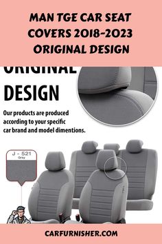 car seat covers are shown in this advertisement