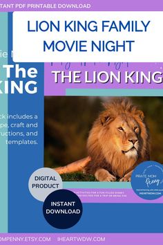 the lion king movie night flyer