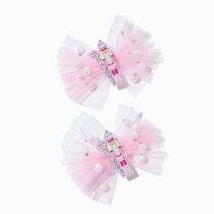 Pink Nutcracker Icons Hair Bow Clips - 2 Pack | Claire's US Nutcracker Hair Bow, Pink Nutcracker, Crown Hair Clip, Sensitive Ears Earrings, Hair Bow Clips, Piercing Kit, Flower Crown Hairstyle, Hair Gift, Hair Accessories Gift