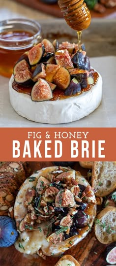 fig and honey baked brie with fresh figs