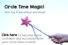 a hand holding a pink star wand with text reading circle time magic join my free online workshop click here to become more confident and successful