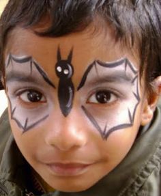 Bat Face Paint, Face Painting For Boys, 3d Chalk Art, Simple Face