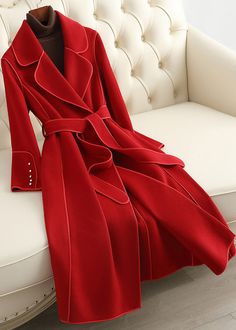 Long Coats, Nice Colors, Classic Coats, Red Coat, Fall Coat, Abayas Fashion, Red Outfit, 50th Birthday, Balloon Decorations