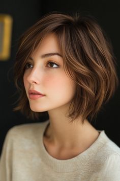 25+ Chic Short Layered Bob Hairstyles with Bangs for Women: Discover stylish and modern cuts to elevate your look! ✨💇‍♀️ #ShortHair #LayeredBob #Bangs Short Layers Bob With Bangs, Layered Bob With Bangs Thick Hair, Short Bob Layers Bangs, Classic Layered Bob, Bob Hairstyles With Bangs Asian, Short Layered Bob Hairstyles, Long Bob With Bangs, Layered Bob Short, Instagram Hairstyles