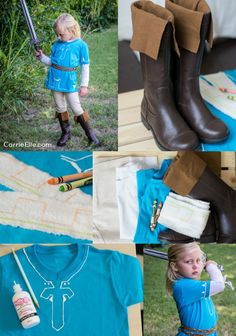 a collage of photos showing different types of clothing and accessories for children to wear