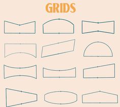 an image of different shapes and sizes of the grids on a sheet of paper