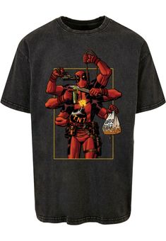 ABSOLUTE CULT DEADPOOL SIX WAYS TEE - T-shirt con stampa - black Oversized Tee, T-shirt Polos, Print T Shirts, Tshirt Print, Print T Shirt, T Shirts, T-shirt