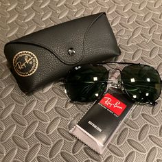 New Rayban Sunglasses. Comes With Cleaning Cloth And Rayban Case. Cross Posted So Don’t Wait Too Long To Purchase! Man Ray, Cleaning Cloth, Ray Ban Sunglasses, Black Frame, Sunglasses Accessories, Ray Bans, Lenses, Mens Accessories, Man Shop