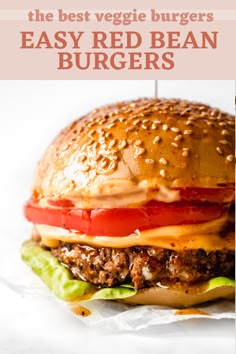 the best veggie burgers easy red bean burgers