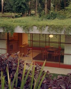 a green roof on top of a house