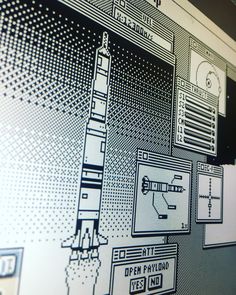 a computer screen with many different symbols on it