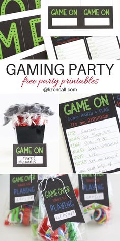 game on party games and free printables