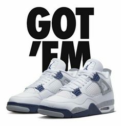 NEW IN BOX Air Jordan 4 Retro Midnight Navy Blue / White / Grey Sneakers.        DH6927 140. Size Men's 11 / Women's 12.5 Condition: New with box. See stock photos! Jordan 4 Midnight Navy Blue, Air Jordan 4 Midnight Navy, Jordan 4 Midnight Navy, Grey Jordans, Nike Air Jordan 4, Retro 4, Navy Man, Jordan 4 Retro, Air Jordan 4