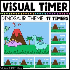 an image of dinosaur theme for visual time