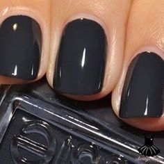 Essies Bobbing for Baubles- lighter than black, more chic than gray Winter Nail Polish, Makeup Tip, Black Nail Polish, Polish Ideas, Black Nail, Short Hairstyle