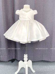 10% off now|Free shipping world-wide. Beaded Neckline Ruffle Satin Ballgown Flower Girl Dress for Wedding at GemGrace. Click to learn our pro custom-made service for wedding dress, formal dress. View #FlowerGirlDresses for more ideas. Princess Style Satin Ball Gown For Pageants, Satin Ball Gown Pageant Dress, Elegant Satin Princess Dress For Pageant, Elegant Ball Gown With Satin Bow For Pageant, Elegant Satin Ball Gown Pageant Dress, Satin Ball Gown With Satin Bow For Wedding, Princess Style Satin First Communion Dress, Elegant Satin Princess Dress With Ruffles, First Communion Satin Dress With Satin Bow