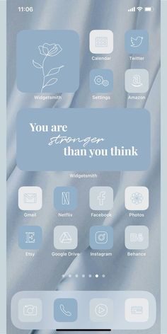 an iphone screen with the text you are more than you think on it and icons