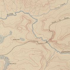 an old map shows the location of several rivers