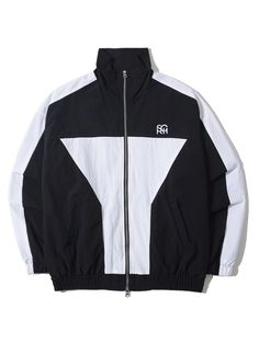 Editor's notesIt is a casual windbreaker jacket with sporty patchwork with basic white color. The jacket silhouette can be styled in many ways using two-way zipper. The washed nylon fabric is durable and less twisting after wash.- Two-way zipper- Elastic cuffs, hem- Logo embroidery- Side pocketsMeasurements(in.)M / L- Length: 26 in. / 27 in.- Shoulder: 22.4 in. / 23.2 in.- Chest: 22.6 in. / 23.4 in.- Sleeve Length: 21.3 in. / 21.7 in.*Model info: Man - Height 6’ 2”, Fitting size: Size L / Woman - Height 5’ 10”, Fitting size: Size MComposition & Care- 100% Nylon- Hand wash in cold water- Avoid tumble dryDesigner- by SEARCH410 White Patchwork Windbreaker For Outdoor, Casual White Track Jacket With Patchwork, White Patchwork Track Jacket For Outdoor, Cotton Patchwork Windbreaker For Streetwear, Sporty White Outerwear With Patchwork, White Patchwork Windbreaker For Streetwear, White Urban Nylon Track Jacket, White Patchwork Track Jacket For Streetwear, White Hooded Track Jacket With Patchwork