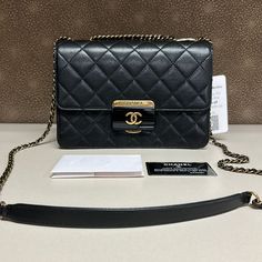 Price Is Firm 100% Authentic! Comes With The Authenticity Card! In Very Good Condition! Has Some Scratches On The Leather. Goat Skin Leather, More Durable Than Lambskin. Shoulder Strap Drop: 24" Depth: 3" Width: 9.5" Handle Drop: 13" Height: 6" Chanel Beauty, Quilted Leather, Chanel Bag, Leather Shoulder Bag, Shoulder Strap, Bag Lady, Chanel, Shoulder Bag, Skin