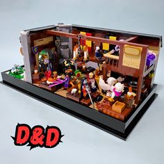 A LEGO medieval tavern with all the minifigures from the LEGO D&D series. Check out my YouTube channel to learn more about the building process! #lego #legod&d #legomoc #afol #D&D #legominifigures #legocmf #legocastlemoc Lego Dragon Moc, Lego Fantasy Moc, Medieval Tavern, Lego Monster Moc, Lego Lotr Minifigures, Lego Monster Fighters Moc