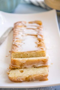 a piece of cake sitting on top of a white plate