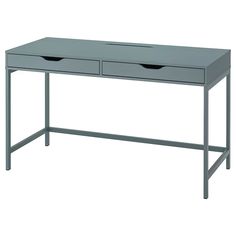 Ikea Alex Desk, Alex Desk, Small Workspace, Ikea Alex, Beautiful Desk, Ikea Furniture Hacks, Grey Desk, Matching Furniture, Best Desk