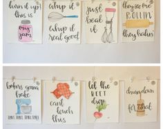 kitchen wall hangings with words on them