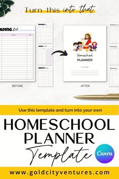 the homeschool planner template for kids