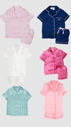 Teen Sleepover Ideas, Teen Sleepover, Pajamas Aesthetic, Satin Pj Set, Cute Pjs, Cute Pajama Sets, Peter Alexander, Cute Pajamas, Birthday Wishlist