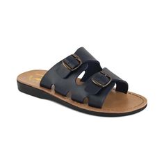 Barnabas - Vegan Leather Sandal | Blue Mens Shoes Sandals