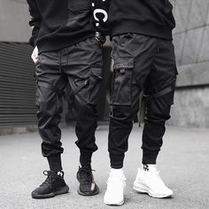 Casual Pants, Mens Industrial Belt Multi-pocket Casual Pant YT032 Hip Hop Cargo Pants, Harem Pants Hip Hop, Celana Kargo, Jogging Style, Hip Hop Joggers, Hip Hop Trousers, Cross Pants, Streetwear Cargo Pants, Cargo Pants Streetwear