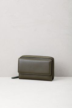 Izmir Leather Tri-Fold Zip Wallet | Overland Green Trifold Wallet For Everyday Use, Green Trifold Travel Wallet, Everyday Green Trifold Wallet, Green Trifold Wallet With Rfid Blocking, Green Trifold Wallet With Interior Card Slots, Green Trifold Wallet With Card Slots, Versatile Leather Trifold Wallet, Green Trifold Wallet For Daily Use, Green Leather Trifold Wallet