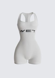 Yeezy WET Inspired Tank Top Romper - Mabel Love Co - romper V Neck Romper, Cute Online Clothing Stores, Love And Co, Cutout Bodysuit, Clothing Stores, Caicos Islands, Monokini, Black Bodysuit, Beach Days