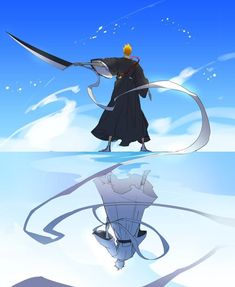 White Ichigo, Urahara Kisuke, Bleach Anime Art, Kurosaki Ichigo, Bleach Fanart