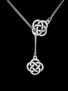 What a stunning necklace! Silver tone charm on 18" chain with lobster clasp.Celtic Knot charm approx 20.5mm, antique silver plated pewter.Chain made of silver plated alloy.-Ships with gift packaging.-Invoices are not included in packages unless requested.-Birthstone charms can be purchased for this piece with this link:  https://www.etsy.com/listing/195923344-Initial/ Letter charms can be purchased for this pieces with this link:  https://www.etsy.com/listing/466075388Jewelry Care:- keep jewelry Silver Lariat Necklace With Round Pendant As Gift, Loyalty Friendship, Celtic Knot Jewelry, Celtic Knot Necklace, Knot Jewelry, Celtic Love Knot, Celtic Necklace, Jewelry Knots, Irish Jewelry