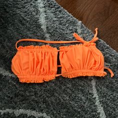 Bright Orange Bikini Top! Never Worn Before. Cute Crop Tops, Bright Orange, Color Orange, Womens Swim, Swimming, Crop Tops, Orange, Women Shopping, Quick Saves