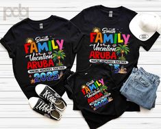 Retro Family Vacation 2025 Shirt, Custom Family Vacation 2025 Making Memories Together Shirt, 2025 Aruba Shirt, Family Matching Vacation ------------------------------------------------------------------------------------------------------------------------------------------ 👉Please Check All Photos For Details.   👉Choose Your T-Shirt Size From The Drop-Down Lists Next To The item Picture   👉Choose Of Your T-Shirt Color From The 2nd Picture   Use "Add message to Seller" link On The Checkout Page To Send me the Following important Details For Your Order's Customization.   🌸Shipping Time Varies by location  please consider that our turn around time is 3 to 5 business days.   🌸Which brand do you use for t-shirts? We use Gildan, Bella Canvas Unisex, Hanes, District, Tees, Outlash and Next Making Memories, Aruba, Family Vacation, Heat Press, Types Of Shirts, Custom Shirts, Sweat Shirt, Gender Neutral, Colorful Shirts