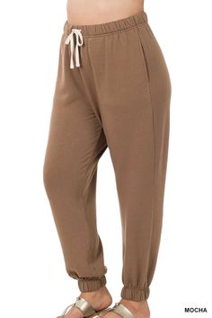 48% Polyester -- 48% Rayon -- 4% Spandex Made in Vietnam Inseam: 29" Pants Plus Size, Jogging Pants, Mocha, Plus Size Outfits, Jogging, Vietnam, Leggings, Spandex, Plus Size