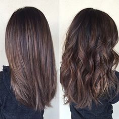 Brunette Hair Cuts, Balayage Straight Hair, Brown Hair Shades, Brown Hair Balayage, Long Layered Haircuts, Balayage Brunette, Hair Shades, Hair Color Balayage, Cool Hair Color