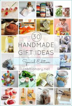 handmade gift ideas for the crafter in your life, including mason jars and other crafts