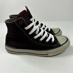 - Converse - Pre-Owned, Great Condition - Size Us 3 (21.5cm) - Color: I Would Say Is A Dark Sangria Laces Are Brand New Item Show In Pictures Is What You Are Receiving Your Satisfaction Is Very Important, Please Reach Out If Have Any Questions. Converse Round Toe Canvas Shoes For School, Converse Lace-up Sneakers For School, Shoes Converse, Kids Converse, Converse All Star, Sangria, New Item, Converse Shoes, Chuck Taylor