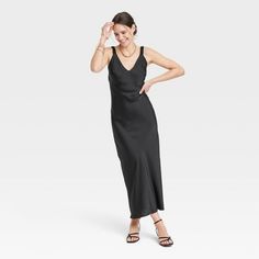 Women's Midi Perfect Slip Dress - A New Day™ Casual Date Nights, Linen Slip Dress, Fall Fashions, Maternity Midi Dress, Target Clothes, Midi Shift Dress, Midi Slip Dress, Short Sleeve Maxi Dresses, Bandeau Dress