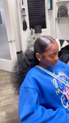 Sleek Puffy Ponytail Weave, Upper Ponytail Hairstyles, Slick Back Fluffy Ponytail, Two Slicked Ponytails, Bohemian Curl Ponytail, Fluffy Curly Ponytail Weave, Middle Part Slick Back Ponytail Weave Curly, Fluffy Weave Ponytail, Water Curl Ponytail