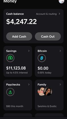 an iphone screen showing the balance and payback options for cash, including $ 4, 000