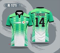 the green and white soccer jersey is designed to match the team's uniform colors